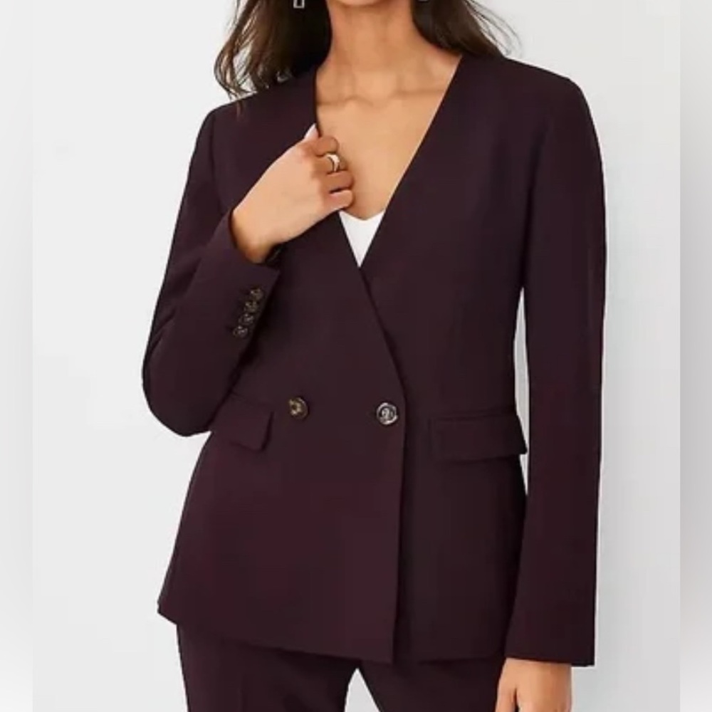 Ann Taylor Women's Blazer in Rich Burgundy